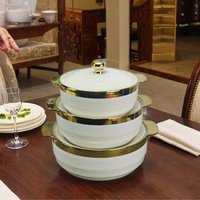 Ensemble de marmites à soupe en céramique personnalisées avec couvercle en verre pour cuisinière à usage domestique cuisine de restaurant pour la cuisson de la soupe