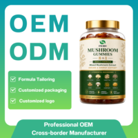 Gummies aux champignons OEM ODM Marque Privée, Mélange Adaptogène 8-en-1, Gummies aux champignons pour l'Immunité et la Vitalité, Vegan BerryGummy 60 unités