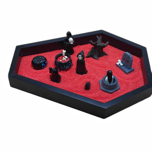 Kit de jardin <span class=keywords><strong>zen</strong></span> DIY d'Halloween en gros, ensemble de bac à sable effrayant pour bureau, décoration ambiance festive, cadeaux de pleine conscience pour adultes - Product Image 3
