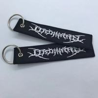 Porte-clés personnalisés avec logo Anime, broderie, tissage, sublimation, en tissu thermocollé, accessoire promotionnel pour l'aviation