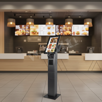 Bornes de commande pour restaurant, terminal tactile libre-service 21,5'', distributeur automatique mural pour billets, kiosque de paiement libre-service basé sur RFID