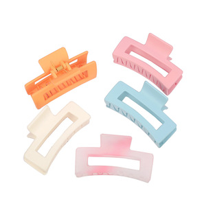 Pince à cheveux carrée minimaliste couleur bonbon, 12 cm, légère, pour usage quotidien - Product Image 5