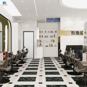 Nuevo en 2026: Baldosa de Porcelana de Lujo Estilo Art <span class=keywords><strong>Deco</strong></span> a Cuadros, 800x800mm, Acabado Brillante, 4 Piezas, Aspecto Mármol para Suelos de Vestíbulos de Hotel - Product Image 5