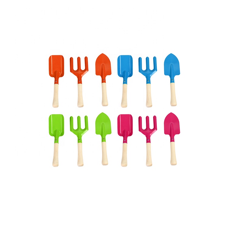 Оптовая продажа, комплект из 3 предметов мини совок грабли для инструменты для выращивания бонсай Крытый садовый инструмент, симпатичные комплекты одежды для детей, Набор садовых инструментов лопата грабли