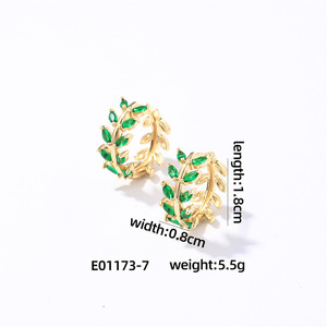 Boucles d'oreilles créoles ajourées incrustées de diamants, style coréen, élégantes pour femme, en fer plaqué or blanc 16 carats, avec diamants <span class=keywords><strong>FX</strong></span> - Product Image 6