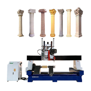 La machine de tour de pierre CNC à prix d'usine comprend une tête de fraisage de lame de scie pour l'artisanat du moteur de piliers de colonnes romaines en granit de marbre - Product Image 1