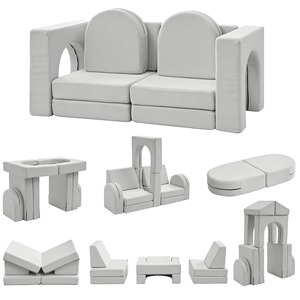 Canapé pour enfants 10 pièces, canapé modulaire pour enfants pour salle de jeux, chambre à coucher, canapé multifonctionnel 10 en 1 pour enfants pour jouer - Product Image 6