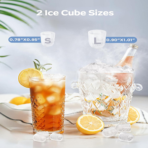 เครื่องทำน้ำแข็งขนาด 12 กก./24 ชม. แบบพกพา เครื่องทำน้ำแข็งตั้งโต๊ะ ระดับมืออาชีพ สำหรับใช้ในบ้าน เครื่องทำน้ำแข็งก้อนขนาดเล็กแบบพกพา - Product Image 4