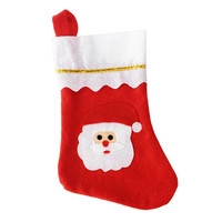 Mini chaussettes de Noël rouges personnalisées vaisselle de fête pour enfants mini bas de Noël en feutre non tissé de décoration