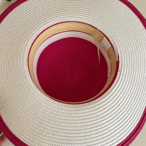 Custom LOGO Pattern Women's Fashion French Seaside Shoulder Straw Hat Woven Tote <strong>Bag</strong> with Zipper for Beach Holiday Summer - Product Image 3