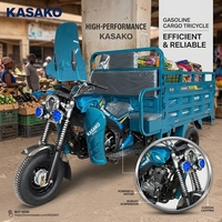 Tricycle à essence 151-200cc, moteur 1000W, certifié CEE, véhicule utilitaire à carrosserie ouverte, capacité de charge de 500 kg pour le transport de marchandises agricoles