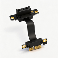 Cable de Extensión Vertical PCIe 4.0 X1 para GPU, Cable Riser de 90 Grados en Ángulo Recto, 16Gbps de Alta Velocidad, Blindado y Flexible, para ITX NAS