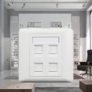 하일 YWT-1202 싱글/듀얼 포트 Cat5e/Cat6 UTP RJ45 여성형 월 플레이트 키스톤 잭 86x86mm 네트워크 커넥터 화이트 ABS/라벤더 - Product Image 6