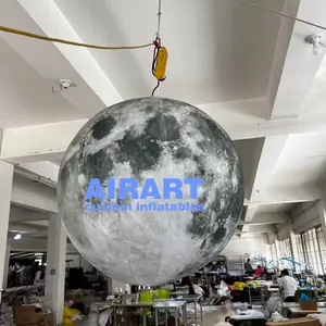 悬挂风格派对装饰充气月球球，活动展示充气月球行星气球