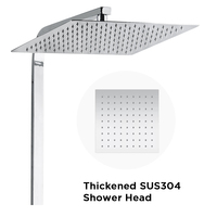 Colonne de douche en acier inoxydable anti-fuite au design moderne et minimaliste pour salle de bain