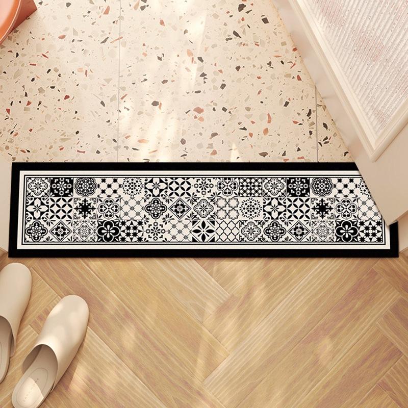 Azulejos negros con estampado retro