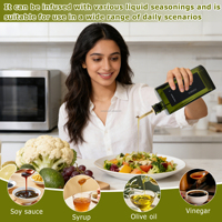 Nouvelle bouteille en verre transparente carrée vide de 350 ml et 500 ml pour huile d'olive, avec bec verseur en acier inoxydable, pour cuisine et camping, couleur personnalisable