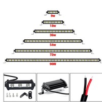 Nouveau style 90W Projecteur LED compact à une rangée pour voiture, Lampe de travail LED fine, étanche et à luminosité améliorée