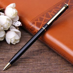 Customized Luxury Premium Novelty Gift Metal Ballpoint <b>Pen</b> Laser Engraved Logo Body Black/Blue Ink 1.0mm Tip Promotional - Product Image 4