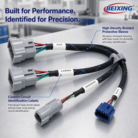 Kabel Harness Otomotif Kustom BeiXing, Perakitan Kabel Tembaga Murni, Konektor Adaptor, Mesin Industri Pertanian OEM