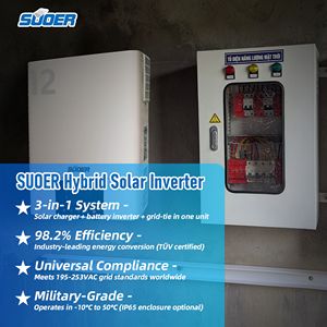 Biến tần năng lượng mặt trời lai MPPT 48VDC 6.2KW 9KW 12KW 12000W sản phẩm mới cho hệ thống năng lượng mặt trời nối lưới và ngoài lưới, đầu ra một pha - Product Image 3