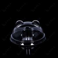 Clear Cute Panda Shape Plastic 90 Calibre Plastic Cup Cover