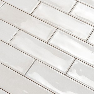 Piastrelle rettangolari lucide Brixton White 5 x 15 cm per pareti e pavimenti - Product Image 4
