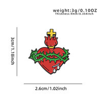 Pins Metálicos al por Mayor, Pins Esmaltados Religiosos Cristianos, Cruz de Jesús, Sagrado Corazón, Biblia, Set de Broches Metálicos