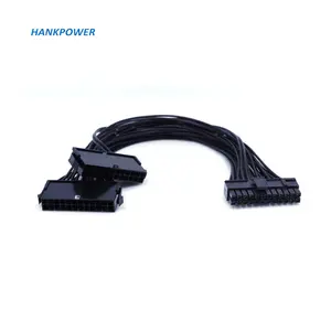 ATX 24 פין PSU הכפול ספק כוח הארכת כבל עבור מחשב PC 24Pin כדי 20 + 4pin