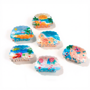 Goreisi กิ๊บหนีบ<span class=keywords><strong>ผม</strong></span>รูปเปลือกหอยพลาสติกสำหรับฤดูร้อนชายหาดมหาสมุทรฮาวายของผู้หญิงสไตล์ยุโรป-อเมริกัน - Product Image 1