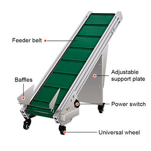 Fourniture de fabricant emballage automatique de sacs personnaliser la bande transporteuse verticale de levage mobile incliné en PVC et d'escalade - Product Image 4