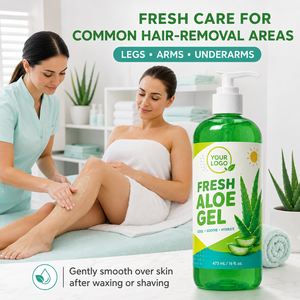 Gel Profesional para el Cuidado Posterior a la Depilación, Calma la Irritación de la Piel por Afeitado, Hidratación con Aloe, Piernas, Brazos, Axilas, Gel para el Cuidado Posterior a la Depilación con Aloe - Product Image 4