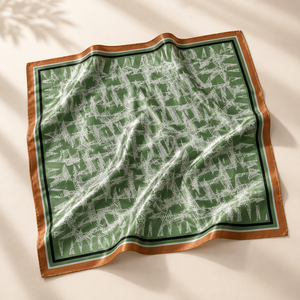 Custom <b>Silk</b> Satin <b>Square</b> <b>Scarf</b> Printed Neckerchief Women Headscarf Fashion Accessory OEM Private Label - Product Image 1