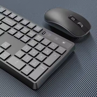 Tam boyut 104 tuşları 2.4G ofis sessiz bilgisayar klavye multimedya kablosuz klavye ve fare Combo PC Tablet Laptop için