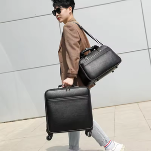 Bagage à main à l'ancienne, <span class=keywords><strong>valise</strong></span> de <span class=keywords><strong>voyage</strong></span> <span class=keywords><strong>Voyage</strong></span> d'affaires Sac polochon Boîte à bagages rétro Sac à main de grande capacité à courte distance - Product Image 5