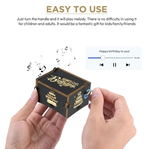Ever Bright Custom 18-Note Happy Birthday Anime Music Box Toy Nueva llegada <span class=keywords><strong>Caja</strong></span> <span class=keywords><strong>de</strong></span> película con manivela <span class=keywords><strong>de</strong></span> madera para regalos <span class=keywords><strong>de</strong></span> cumpleaños - Product Image 6