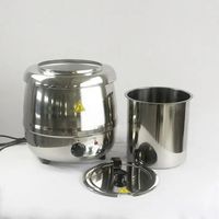Chauffe-soupe électrique en acier inoxydable 10L, bouilloire pour buffet, chauffe-aliments pour la restauration, maintien au chaud 24 heures