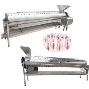 Poultry Slaughtering Processing Equipment Chicken Feet Scalding Peeling Machine