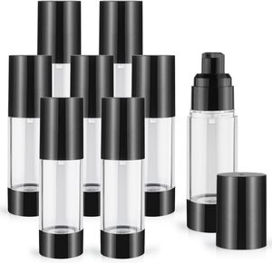 Wholesale Luxury PET Plastic <b>Vacuum</b> Airless <b>Pump</b> Bottle Transparent Screen Printed Custom Logo Skin Care Serum & Lotion - Product Image 1