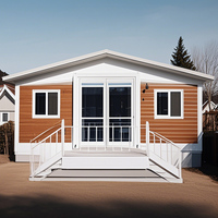 Maison conteneur pliable en acier extensible de 20 pieds, modèle moderne, préfabriquée, villa 2 chambres pour usage commercial disponible