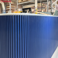 Bureau de réception bleu foncé Design d'intérieur Comptoir de spa de salon en Corian à surface solide contemporain sur mesure