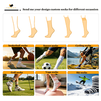 Vente directe d'usine OEM, chaussettes de compression personnalisées de haute qualité en coton, chaussettes pour hommes personnalisées avec logo