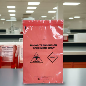 Biohazard-Probe 6x10 Zoll/15,2x24,2 cm Gefrier-Kühl-Druck verschluss oben Benutzer definiertes Logo Druck labor Proben lagerung - Product Image 3