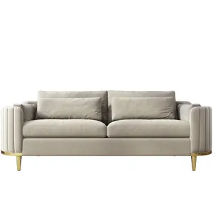 Tout derniers meubles de salon au design moderne italien Canapé d'angle modulable en tissu 2 places