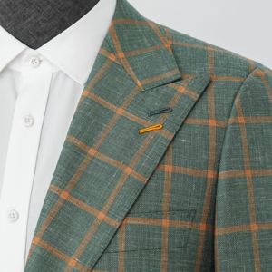 Tailleur marié mariage trois pièces <span class=keywords><strong>Blazzer</strong></span> gilet pantalon hommes vert Plaid hommes affaires costume décontracté ensemble coupe ajustée - Product Image 3