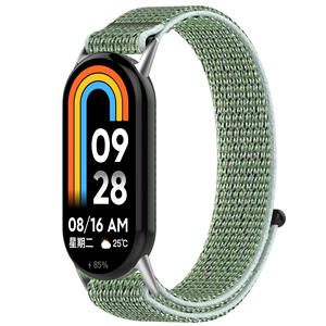 Pour <span class=keywords><strong>Xiaomi</strong></span> Mi <span class=keywords><strong>Band</strong></span> 9/10 Bracelet de boucle en nylon compatible Bracelets de montre intelligente avec bracelet en toile tissée NFC Ruban magique pour ajustement au poignet - Product Image 5