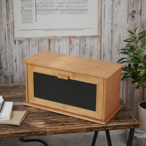 กล่องเก็บขนมปังไม้ไผ่ทรงสี่เหลี่ยมผืนผ้าสำหรับบ้านและห้องครัวหรูหราคลาสสิกแบบอเนกประสงค์ - Product Image 2