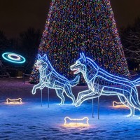 Décoration de lanternes de parc d'attractions sur mesure pour Noël, utilisation intérieure/extérieure, spectacle de lumière pour parc à thème