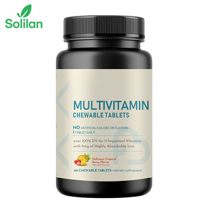 Vitamin Dewasa Rasa Campuran Buah Multivitamin Tablet Kunyah Pendukung Imunitas Zat Besi Kalsium untuk Dijual - Product Image 1