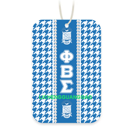 Désodorisant de voiture Iota Phi Lambda en gros, promotionnel, personnalisé pour sororité, avec n'importe quel logo, désodorisant de voiture carré personnalisé